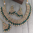 Rajwadi Collection Crystal Stone And Pearl Designer Necklace Set for Women