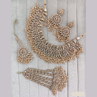 Rajwadi Collection Crystal Stone And Pearl Designer Necklace Set for Women