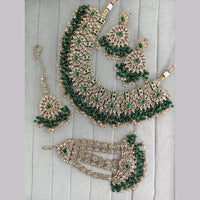 Rajwadi Collection Crystal Stone And Pearl Designer Necklace Set for Women