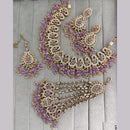 Rajwadi Collection Crystal Stone And Pearl Designer Necklace Set for Women