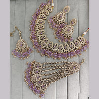 Rajwadi Collection Crystal Stone And Pearl Designer Necklace Set for Women