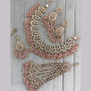Rajwadi Collection Crystal Stone And Pearl Designer Necklace Set for Women