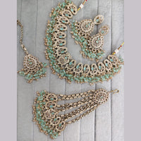 Rajwadi Collection Crystal Stone And Pearl Designer Necklace Set for Women