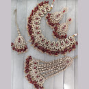 Rajwadi Collection Crystal Stone And Pearl Designer Necklace Set for Women