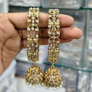 Rajwadi Collection Shimmer Crystal Stone And Pearl Bangles Set