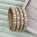 Rajwadi Collection Premium Pota Stone Bangles Set