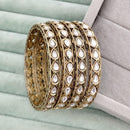 Rajwadi Collection Premium Pota Stone Bangles Set