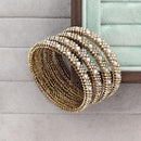 Rajwadi Collection Premium Pota Stone Bangles Set