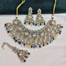 Rajwadi Collection Premium Pota Stone And Beads Necklace Set