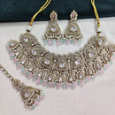 Rajwadi Collection Premium Pota Stone And Beads Necklace Set