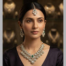 Rajwadi Collection Designer Polki Kundan Necklace Set