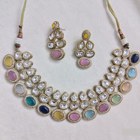 Rajwadi Collection Designer Polki Kundan Necklace Set