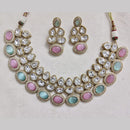 Rajwadi Collection Designer Polki Kundan Necklace Set
