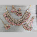 Rajwadi Collection Luxury Crystal Stone And Pearl Necklace Set