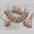 Rajwadi Collection Luxury Crystal Stone And Pearl Necklace Set
