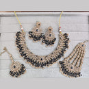 Rajwadi Collection Luxury Crystal Stone And Pearl Necklace Set 