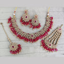 Rajwadi Collection Luxury Crystal Stone And Pearl Necklace Set