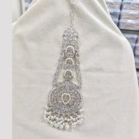 Rajwadi Collection Designer Crystal Stone And Pearl Bridal Passa for Women