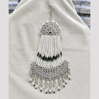 Rajwadi Collection Designer Crystal Stone And Pearl Bridal Passa for Women