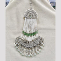 Rajwadi Collection Designer Crystal Stone And Pearl Bridal Passa for Women
