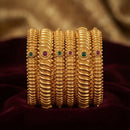 Rajwadi Collection Premium Pota Stone Bangles Set