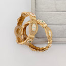 Rajwadi Collection Premium Pota Stone And Pearl Meenakari Openable Bangles Set