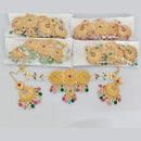 Rajwadi Collection Premium Pota Stone And Pearl Choker Necklace Set