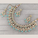 Rajwadi Collection Designer Pota Stone And Austrian Stone Beads Necklace Set