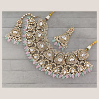Rajwadi Collection Designer Pota Stone And Austrian Stone Beads Necklace Set