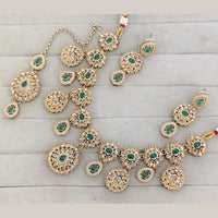 Rajwadi Collection Luxury Crystal Stone And Pearl Necklace Set