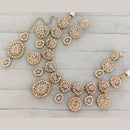 Rajwadi Collection Luxury Crystal Stone And Pearl Necklace Set