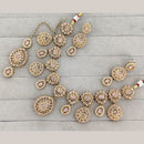 Rajwadi Collection Luxury Crystal Stone And Pearl Necklace Set