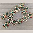 Rajwadi Collection Designer Navratan Monalisa Designer Necklace Set   