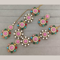 Rajwadi Collection Designer Navratan Monalisa Designer Necklace Set   