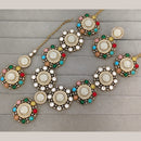 Rajwadi Collection Designer Navratan Monalisa Designer Necklace Set   