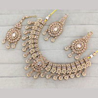 Rajwadi Collection Luxury Crystal Stone And Pearl Designer Necklace Set