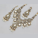 Rajwadi Collection Designer Pota Stone And Pearl Necklace Set
