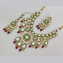 Rajwadi Collection Designer Pota Stone And Pearl Necklace Set