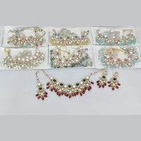 Rajwadi Collection Designer Pota Stone And Beads Choker Necklace Set