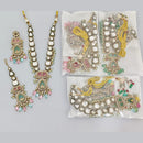 Rajwadi Collection Designer Pota Stone And Pearl Necklace Set