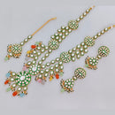 Rajwadi Collection Designer Pota Stone And Beads Long Necklace Set