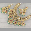 Rajwadi Collection Designer Pota Stone And Pearl Necklace Set