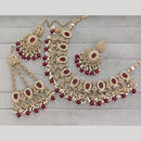 Rajwadi Collection Luxury Crystal Stone And Pearl Designer Necklace Set