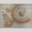 Rajwadi Collection Luxury Crystal Stone And Pearl Designer Necklace Set
