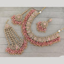 Rajwadi Collection Luxury Crystal Stone And Pearl Designer Necklace Set