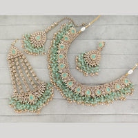 Rajwadi Collection Luxury Crystal Stone And Pearl Designer Necklace Set