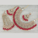 Rajwadi Collection Luxury Crystal Stone And Pearl Designer Necklace Set