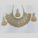 Rajwadi Collection Luxury Pota Stone And Pearl Designer Necklace Set