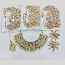 Rajwadi Collection Luxury Pota Stone And Pearl Designer Necklace Set