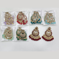 Rajwadi Collection Elegant Crystal Stone And Pearl Dangler Earrings